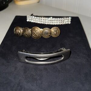 3 made In France hair clips barrettes